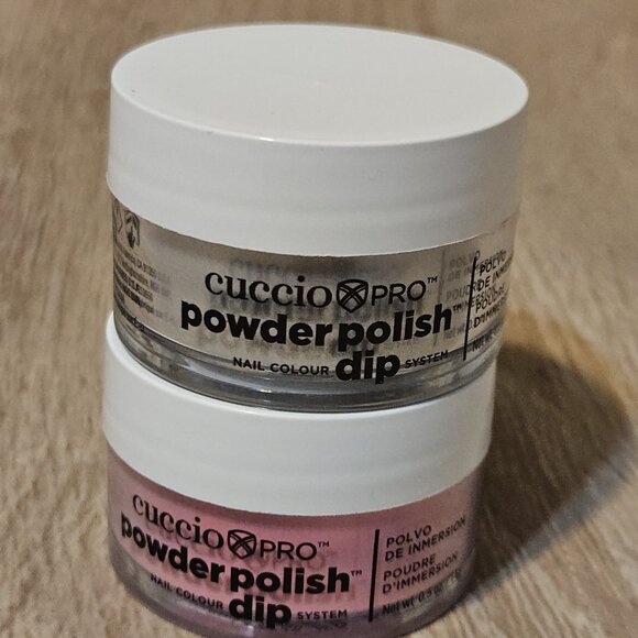 Cucvio Pro Powder Polish Nail Colir Dip System .5oz Passionate Pink & Silver - Picture 1 of 3